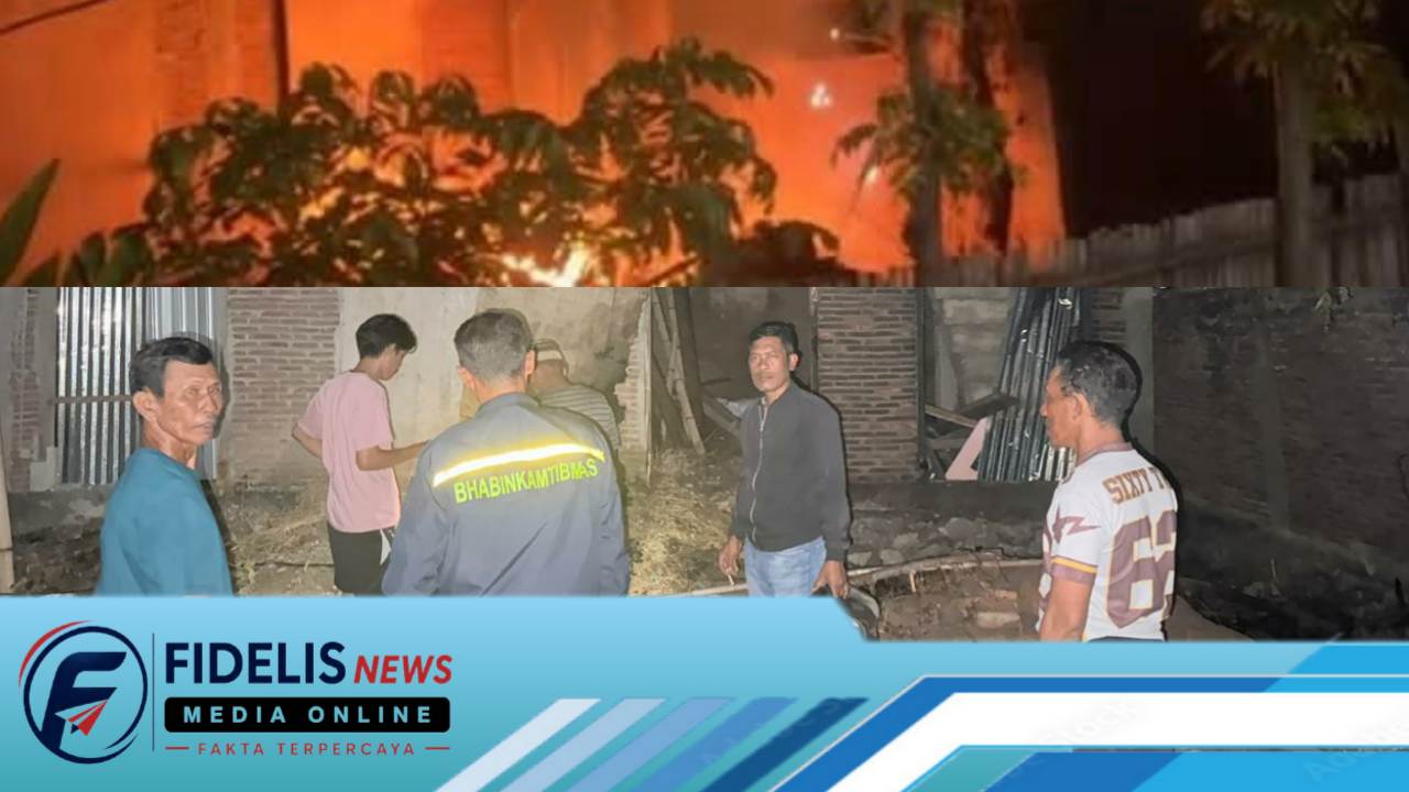 Polsek Urban Wonomulyo Gerak Cepat Tangani Kebakaran di Desa Sidorejo