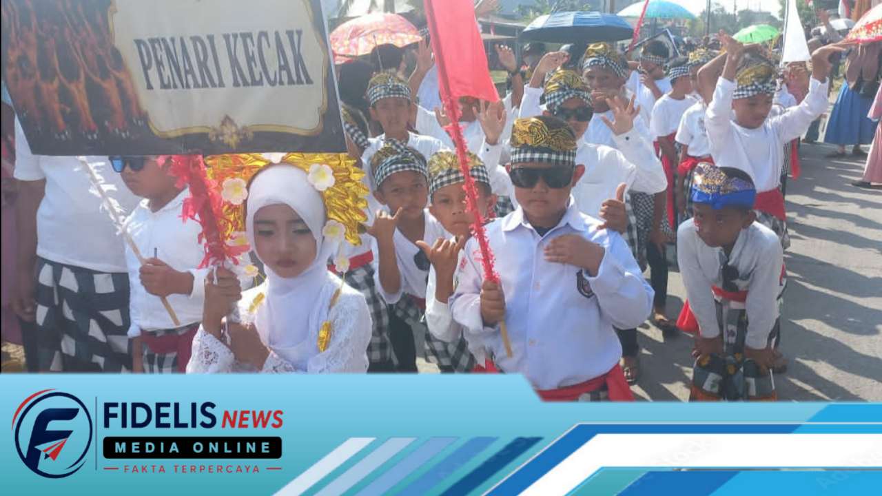 Meriah Karnaval Kemerdekaan Pelajar Kecamatan Wonomulyo, Tampilkan Busana Budaya