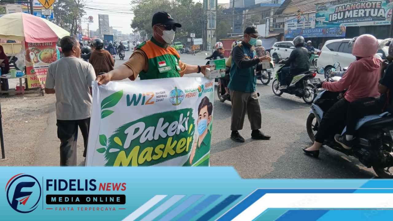 Kabut Asap Tipis Serang Gowa, Wiz dan WP Kabupaten Gowa Bagi 1000 Masker dijalan